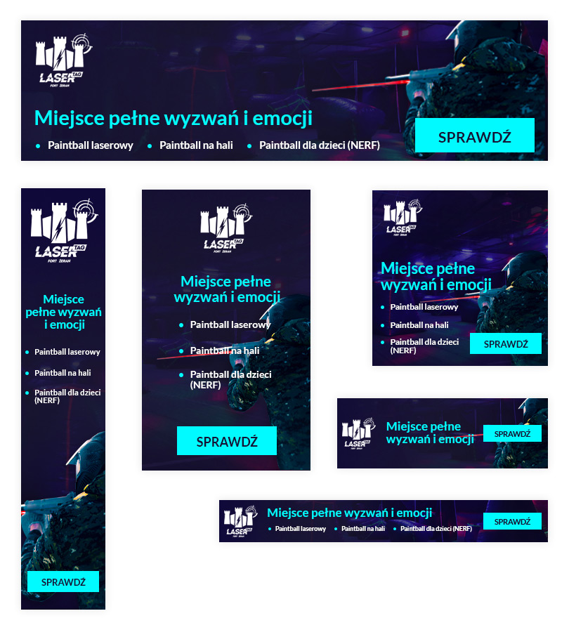 Portfolio Fort Paintball - kampania bannerowa