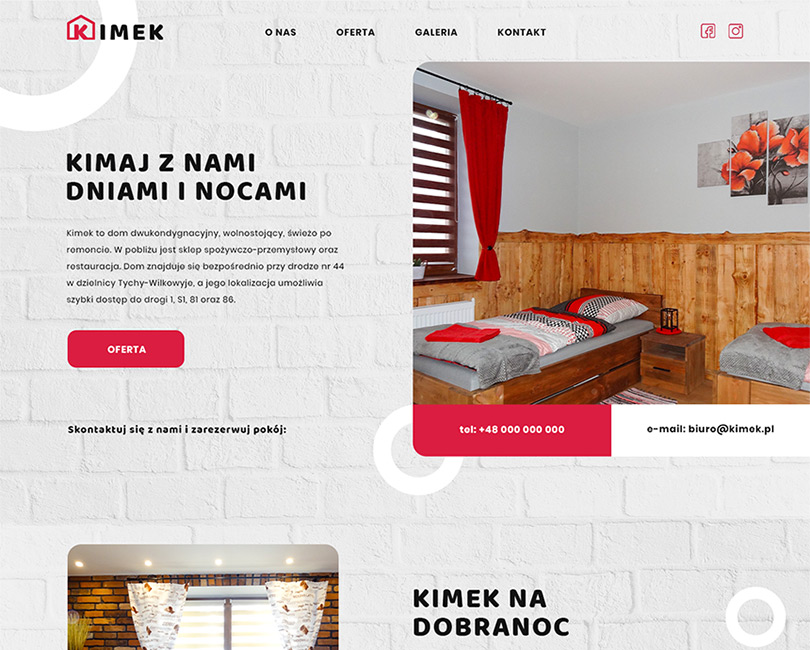 Portfolio Kimek - widok PC