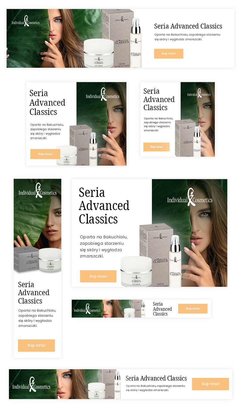 Portfolio Individual Cosmetics - kampania bannerowa