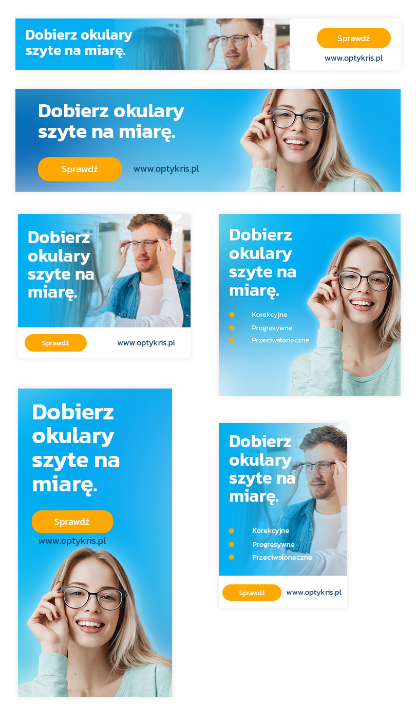Portfolio Optykris - kampania bannerowa