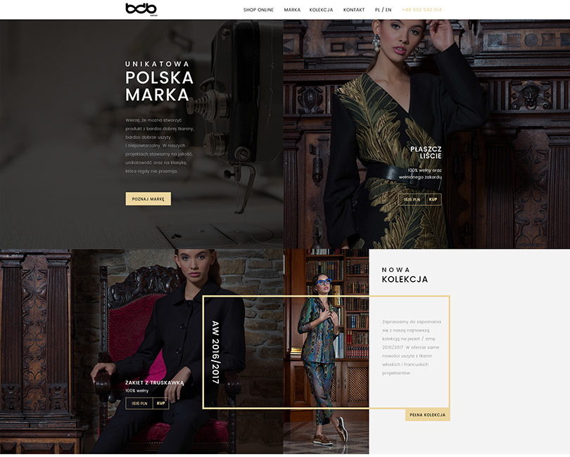 Portfolio BDB Fashion - widok PC