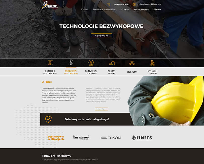 Portfolio Borma - widok PC