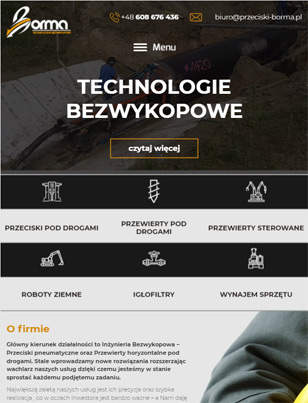 Portfolio Borma - widok Tablet