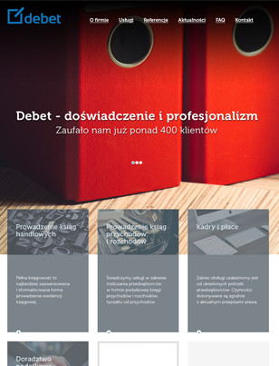 Portfolio Debet - widok Tablet