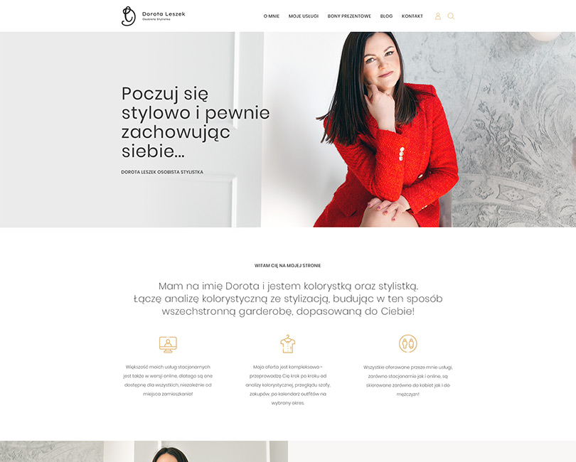Portfolio Dorota Leszek - widok PC