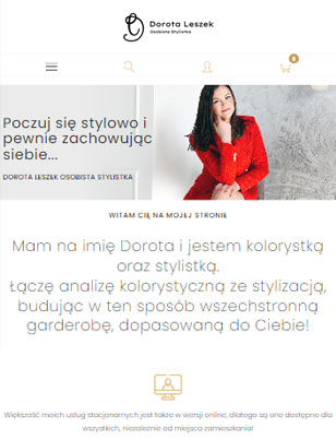 Portfolio Dorota Leszek - widok Tablet