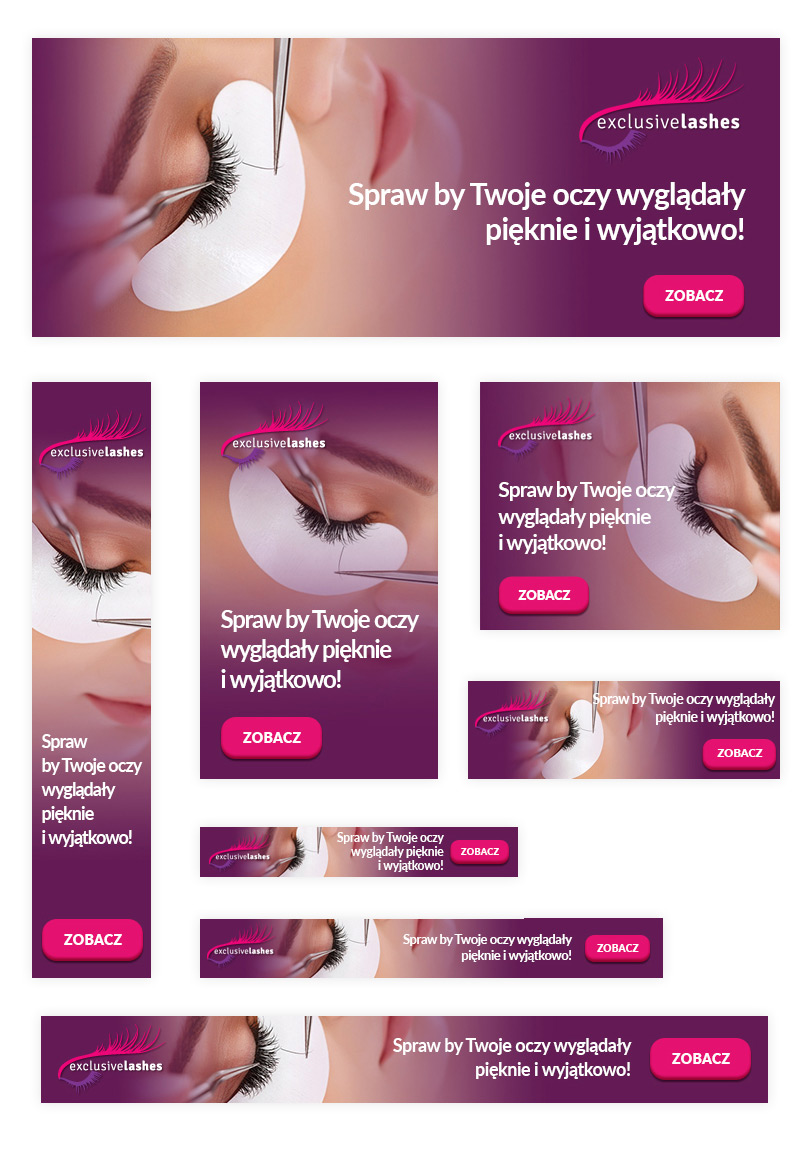 Portfolio ExclusiveLashes - kampania bannerowa