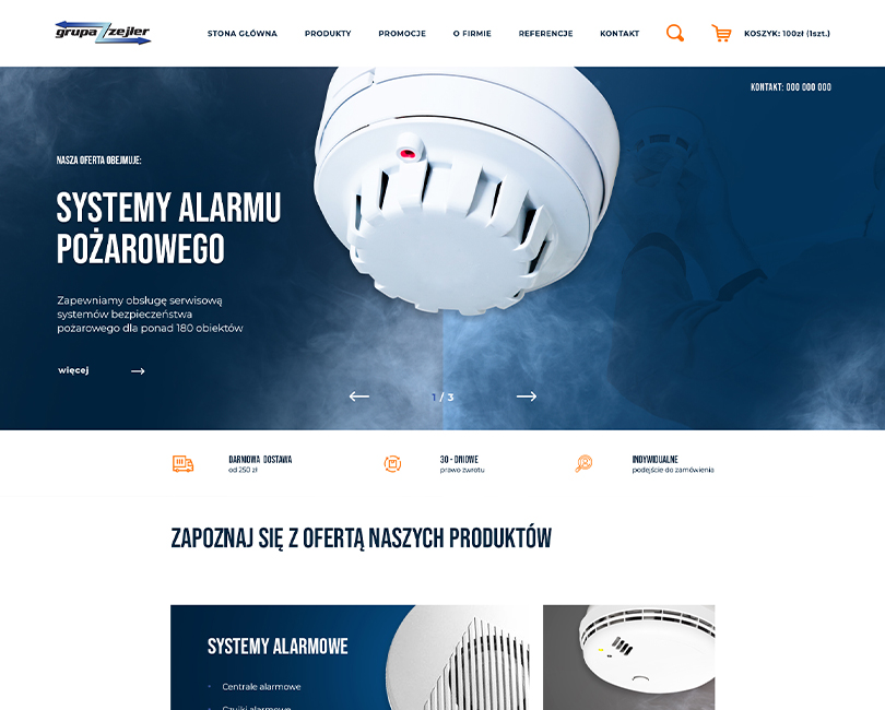 Portfolio Grupa Zejler - widok PC