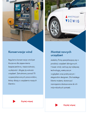 Portfolio Inwestprojektdźwig - widok Tablet