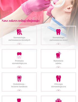 Portfolio JJStomatologia - widok Tablet