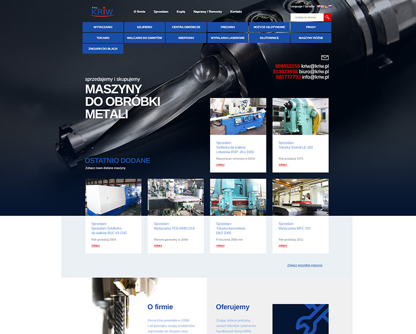 Portfolio Kriw - widok PC