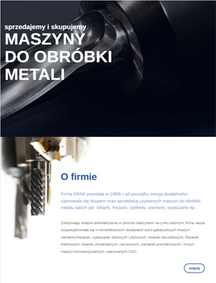 Portfolio Kriw - widok Tablet