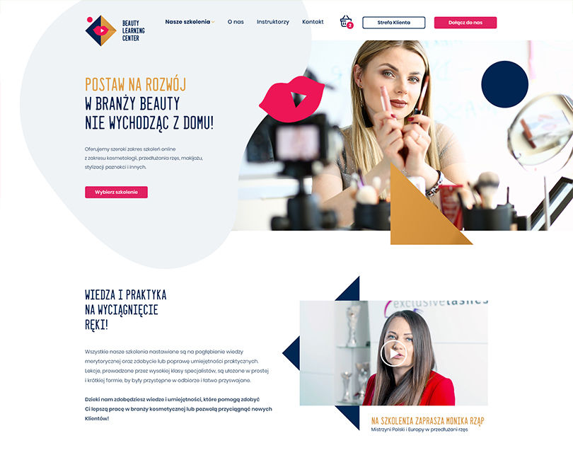 Portfolio Learn The Beauty - widok PC
