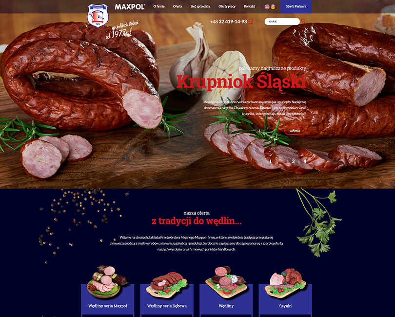 Portfolio Maxpol - widok PC