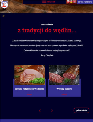 Portfolio Maxpol - widok Tablet
