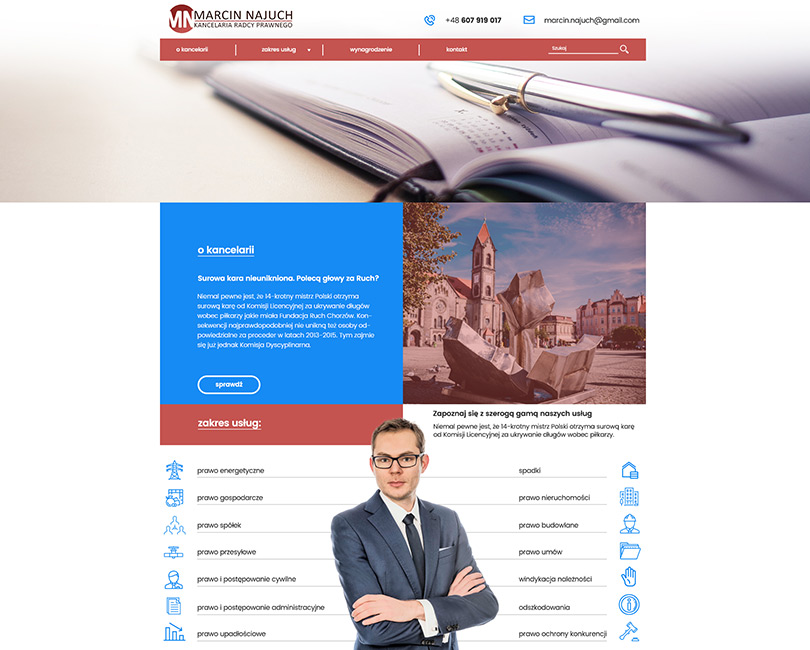 Portfolio Marcin Najuch - widok PC