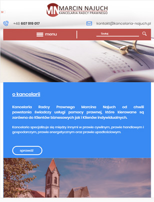 Portfolio Marcin Najuch - widok Tablet