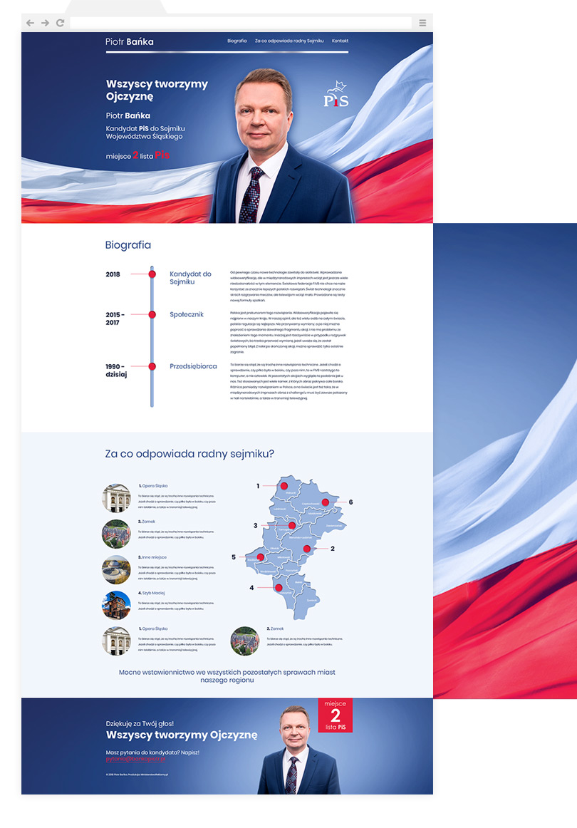 Portfolio Piotr Bańka - landing page
