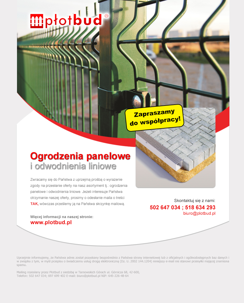 Portfolio Płotbud (Mailing) - mailing