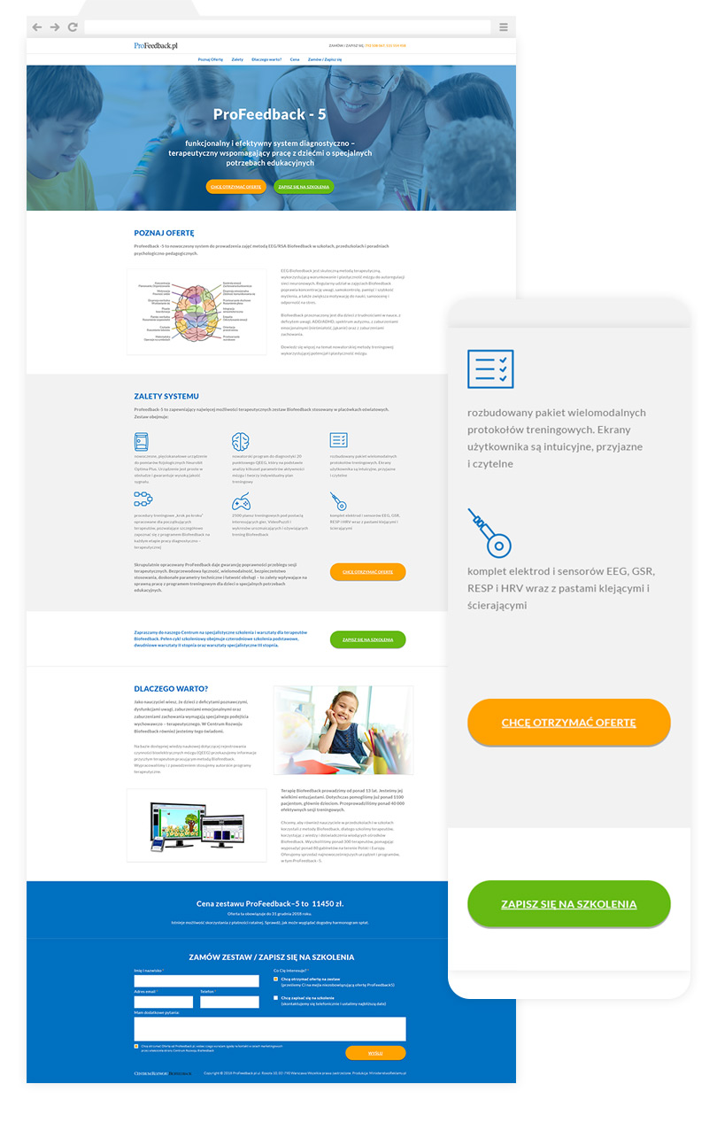 Portfolio ProFeedback - landing page