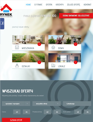 Portfolio Rynek Nieruchomości - widok Tablet