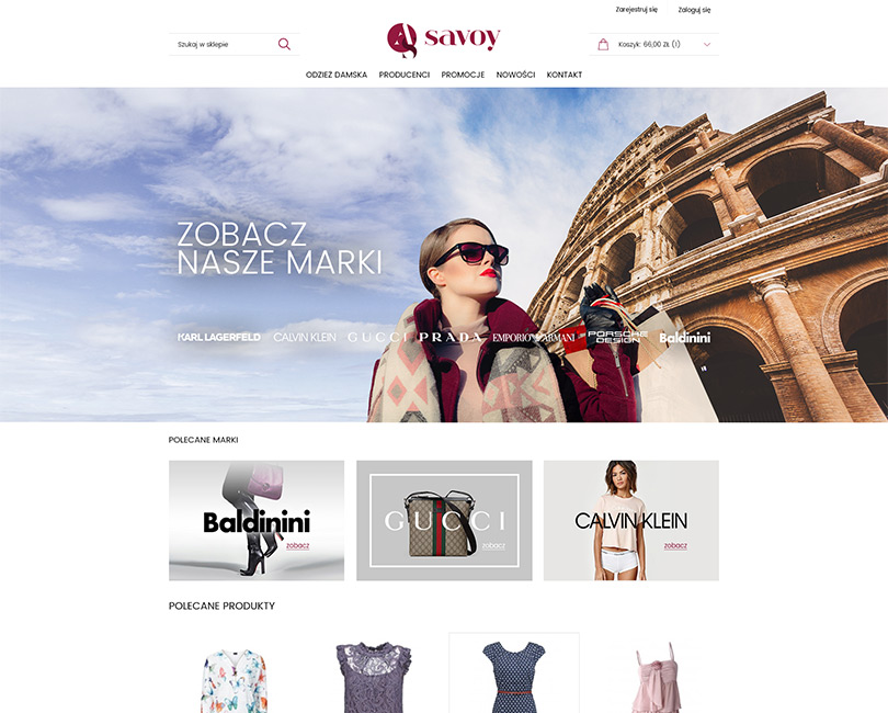 Portfolio Savoy - widok PC