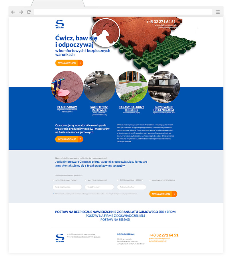 Portfolio Semag - landing page