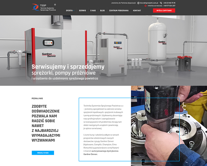 Portfolio Sprezarki.com.pl - widok PC