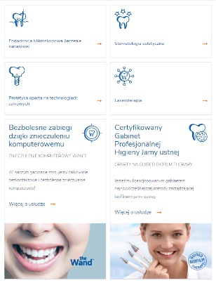 Portfolio Stomatologia Pachońscy - widok Tablet