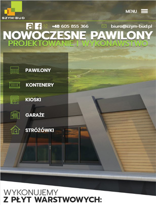 Portfolio SzymBud - widok Tablet