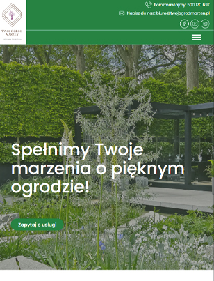 Portfolio Twój Ogród Marzeń - widok Tablet