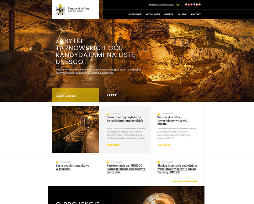 Portfolio Unesco Tg - widok PC