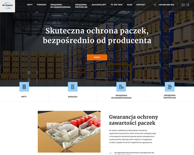 Portfolio Air Protect System - widok PC
