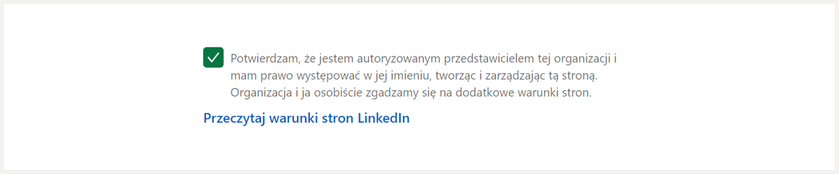 Jak utworzyć konto firmowe na LinkedIn - krok 5