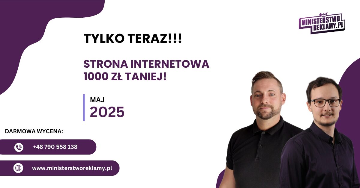 Promocja Strona Internetowa 1000 zl taniej